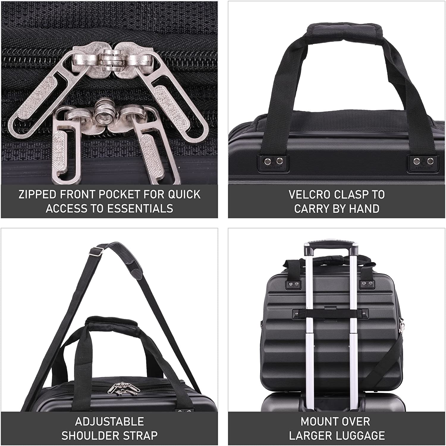 Aerolite Easyjet Maximum Size 45x36x20cm New Summer 2025 Hand Cabin Approved Luggage, Hardshell Carry On Holdall Shoulder Under Seat Flight Bag With 2 Years Of Warranty