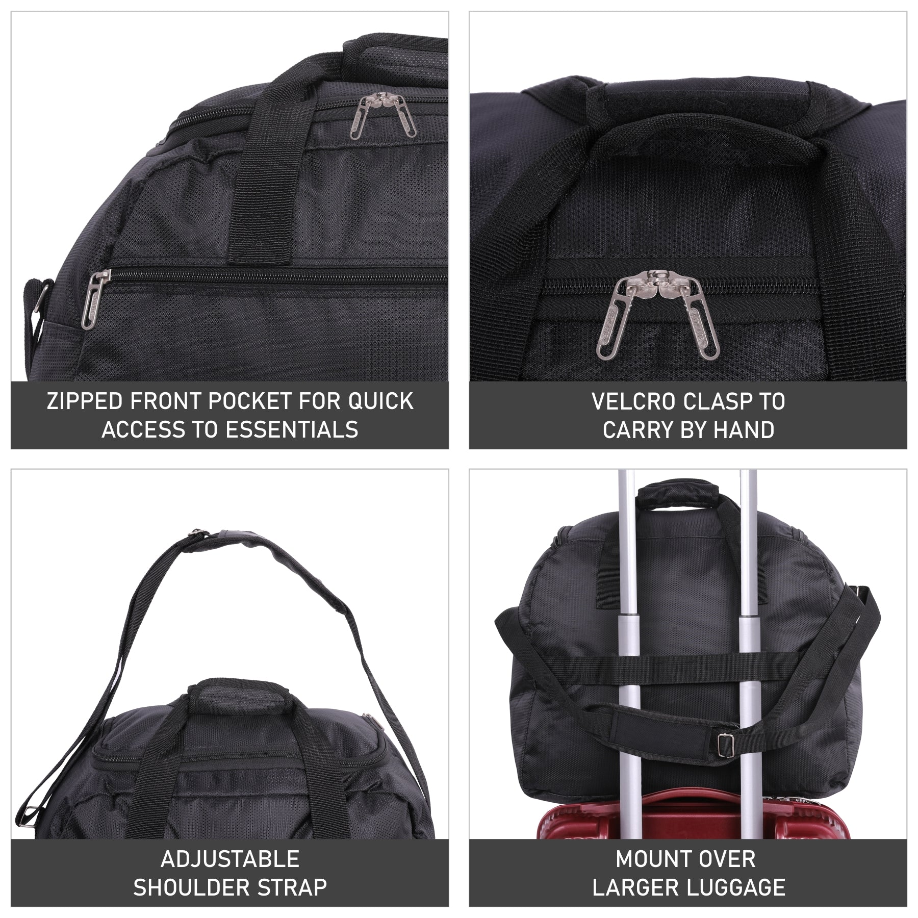 Aerolite Easyjet Maximum Size (45x36x20cm) Holdall New and Improved 2025 Cabin Luggage Under Seat Flight Bag