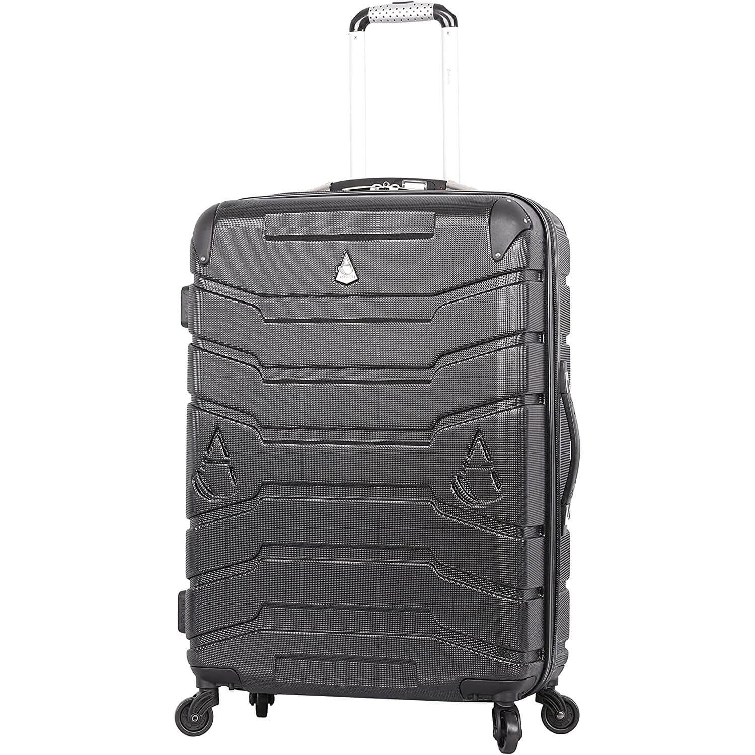 Aerolite Lightweight 4 Wheel ABS Hard Shell Spinner Luggage (21” Cabin , 25” Medium Hold, 29” Large Hold) With inbuilt USB Port (21"), Inbuilt Luggage Scale (25" & 29"), Charcoal