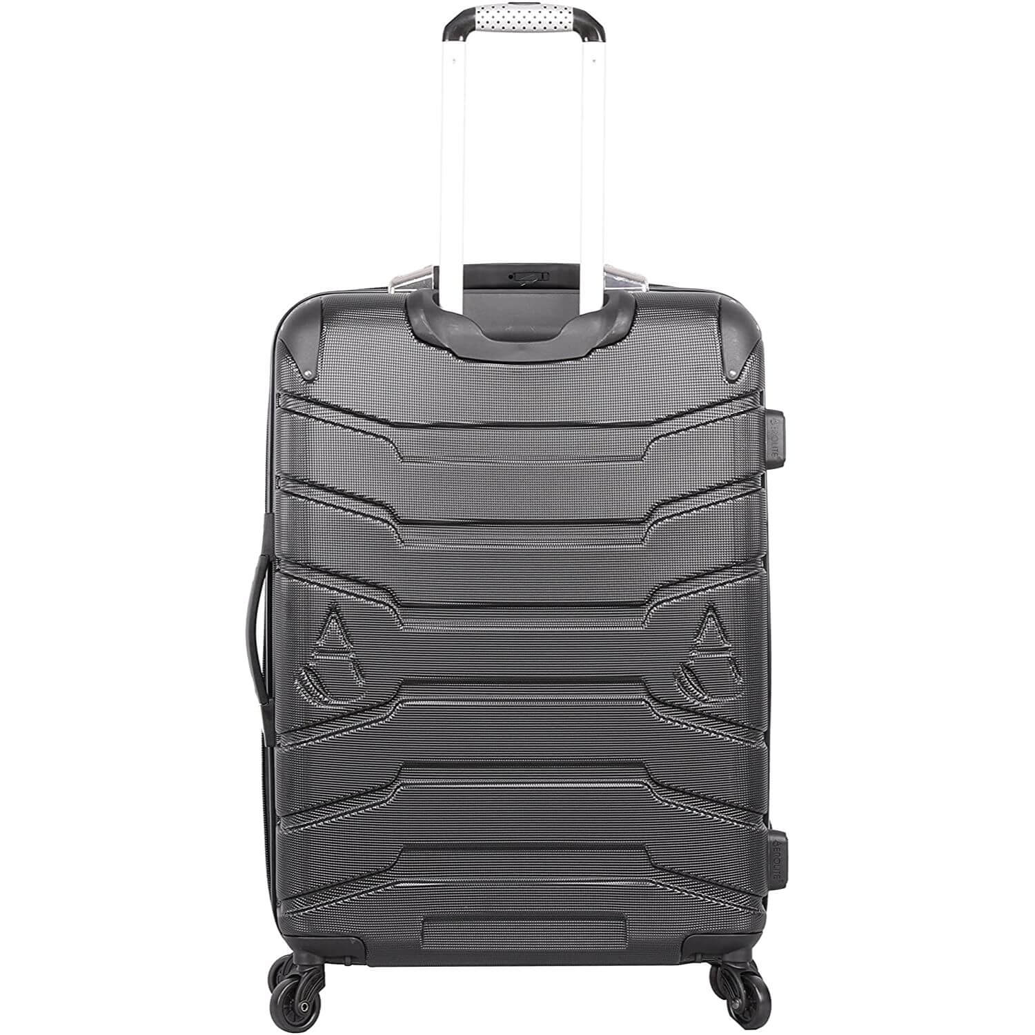Aerolite Lightweight 4 Wheel ABS Hard Shell Spinner Luggage (21” Cabin , 25” Medium Hold, 29” Large Hold) With inbuilt USB Port (21"), Inbuilt Luggage Scale (25" & 29"), Charcoal