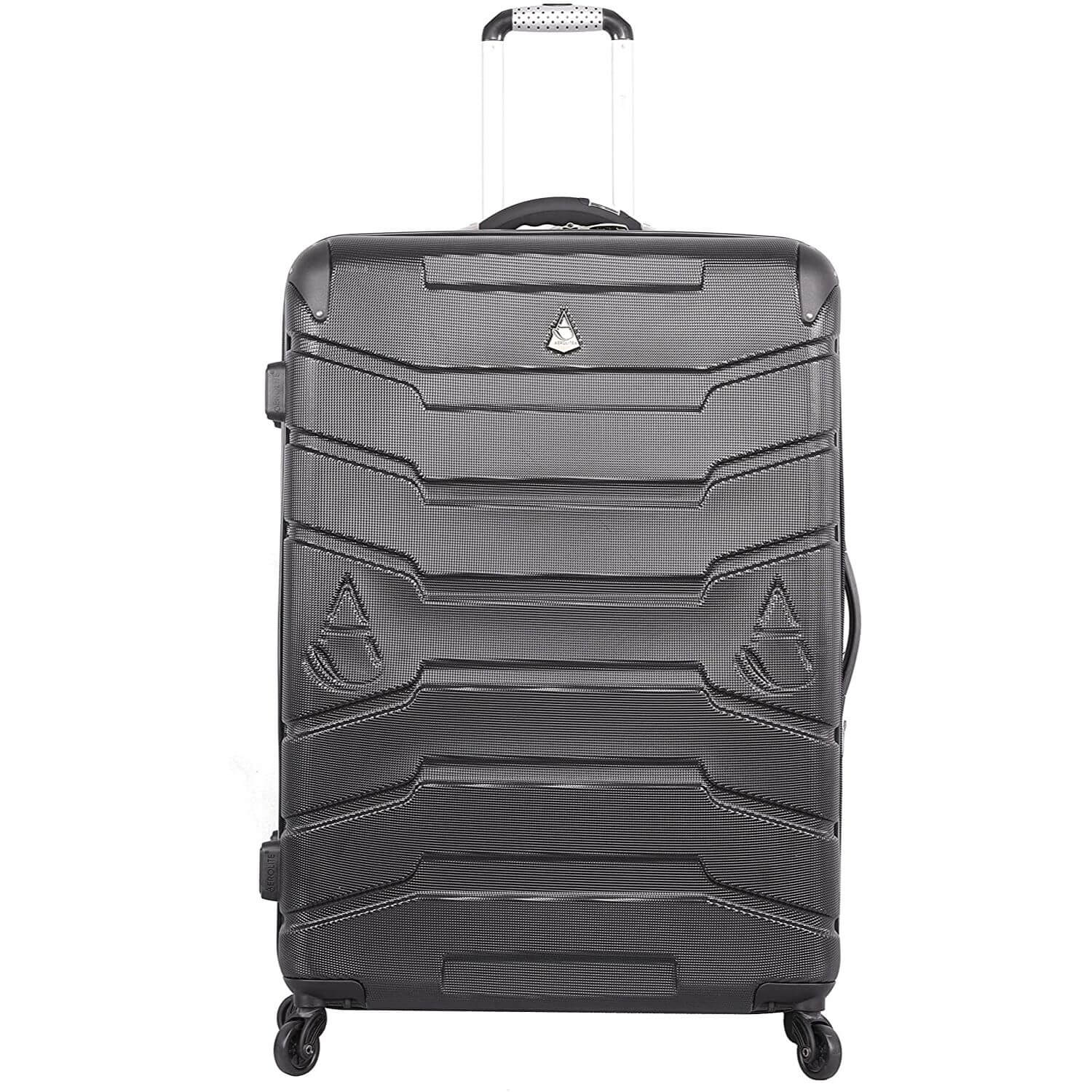 Aerolite Lightweight 4 Wheel ABS Hard Shell Spinner Luggage (21” Cabin , 25” Medium Hold, 29” Large Hold) With inbuilt USB Port (21"), Inbuilt Luggage Scale (25" & 29"), Charcoal