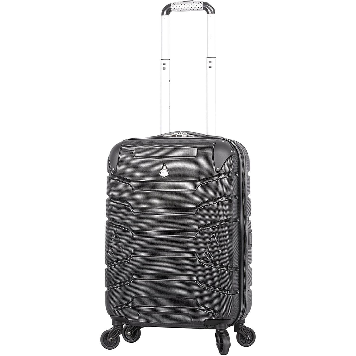 Aerolite Lightweight 4 Wheel ABS Hard Shell Spinner Luggage (21” Cabin , 25” Medium Hold, 29” Large Hold) With inbuilt USB Port (21"), Inbuilt Luggage Scale (25" & 29"), Charcoal
