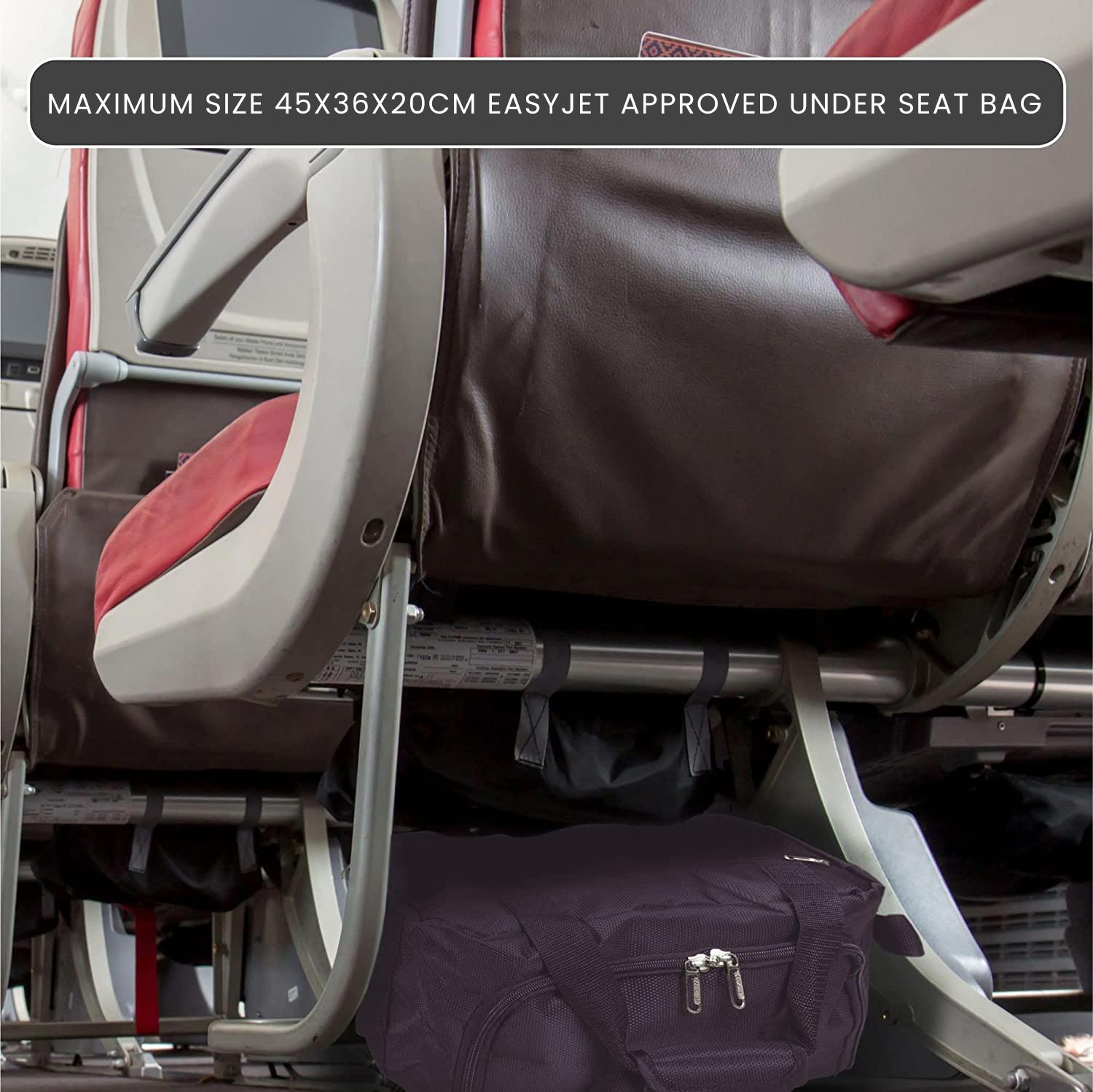 Aerolite Easyjet Maximum Size (45x36x20cm) Holdall New and Improved 2025 Cabin Luggage Under Seat Flight Bag