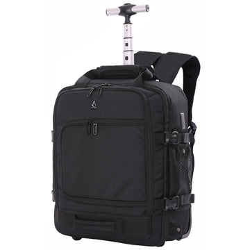Aerolite 45x36x20 Easyjet Maximum Size Backpack Trolley Bag With 2 Wheels Recycled Eco-Friendly Cabin Luggage Approved Extendable Handle Travel Carry On Holdall Flight Rucksack with 10 Year Warranty - Aerolite UK