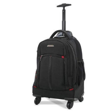 Aerolite 4 Wheeled Laptop Rucksack Executive Mobile Trolley Backpack Business Hand Cabin Luggage, (55x35x23cm)