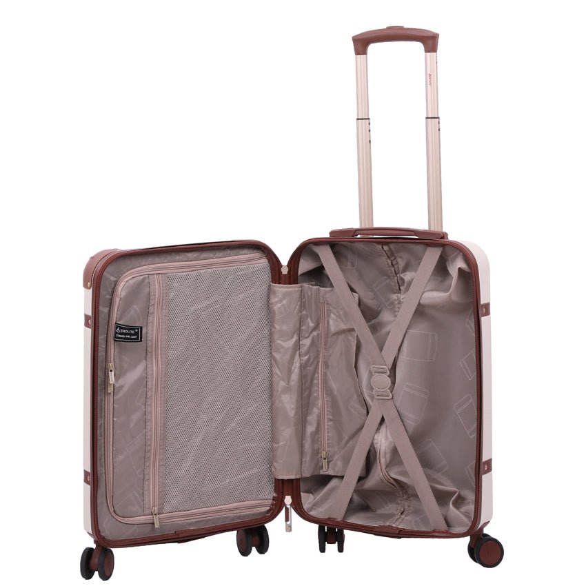 Aerolite Vintage Classic Retro Style Lightweight ABS Hard Shell Luggage With In-Built TSA Lock & Ultra Quiet Hinomoto 8-Wheels (Cabin 21", Medium 25", Large 29") - Aerolite UK