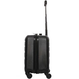 Aerolite Hard Shell Rolling Padded Laptop Case Bag on 4 Wheels - Fits up to 15.6", Overnight Trolley Business Hand Cabin Luggage Case Black