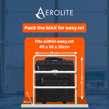 Aerolite easyJet Maximum 45x36x20cm Carry On Cabin Under Seat Trolley Hand Luggage With High Mileage Wheels & SBS Zips, Latest 2024 Model, 5 Years Warranty