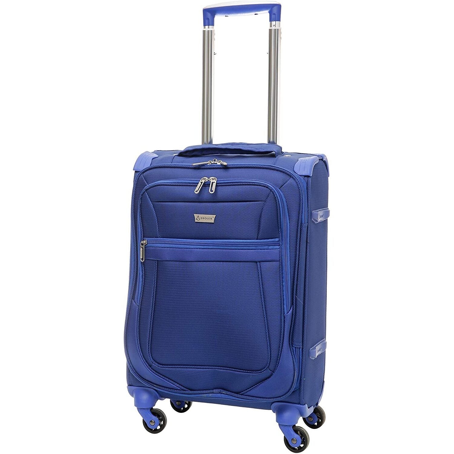 Aerolite Reinforced Super Strong and Light 4 Wheel Lightweight Cabin & Hold Check in Luggage Suitcase, Double-Tube Retractable Trolley Handle, 10 Year Guarantee