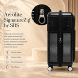 Aerolite FLX™ Premium Front Loading Large 30" Suitcase, Expandable to 125L, Lightweight PC Alloy Hard Shell, 8-Wheel Spinner, TSA Lock, 30 Inch Checked Luggage - Black