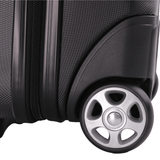 Aerolite 40x20x25cm Ryanair Maximum Under Seat Lightweight Eco Friendly Hard Shell Carry On Hand Cabin Luggage Travel Suitcase with 2 Wheels and TSA Approved Lock Black - Aerolite UK