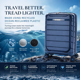 Aerolite Smart Cabin Suitcase with Front Laptop & Tablet Compartment, Expandable 55x40x20 to 55x40x23cm, YKK Zips, Silvadur® Antimicrobial, TSA Lock, Blue