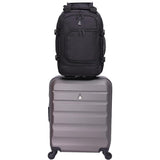 Aerolite 40x20x25 Ryanair Maximum Size Backpack Trolley Bag with 2 Wheels Eco-Friendly Cabin Luggage Approved Extendable Handle Travel Carry On Holdall Flight Rucksack with 10 Year Warranty - Aerolite UK