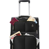Aerolite 56x45x25cm easyJet Large Cabin, British Airways Jet2 Maximum Allowance Lightweight 2 Wheel Carry On Hand Cabin Luggage Bag Suitcase 56x45x25 with TSA Approved Lock Black (Set of 2) - Aerolite UK
