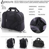 Aerolite British Airways Maximum Size Bundle, 56x45x25cm Large Cabin Softshell Suitcase & 40x30x15cm Under Seat Holdall - Aerolite UK