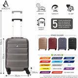 Aerolite Ryanair Bundle (55x35x20cm) Lightweight ABS Hard Shell Travel Carry On Cabin Suitcase + (40x20x25cm) Ryanair MAXIMUM Sized Holdall Cabin Bag - Aerolite UK