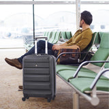 Aerolite (55x38x20cm) Emirates Max Size Hard Shell Carry On Hand Cabin Luggage Suitcase with 4 Wheels, Fits Ryanair, British Airways, easyJet & Many More - Aerolite UK