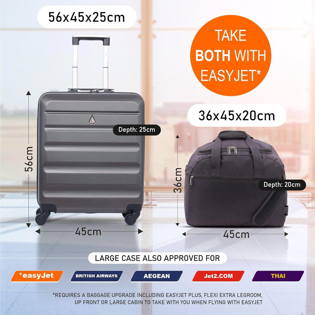 Aerolite 56x45x25 EasyJet British Airways Jet2 Höchstzulage 46L Leichte