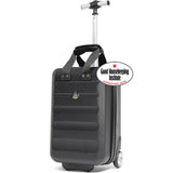 Aerolite 40x20x25cm Approved for Ryanair Under Seat Lightweight Eco Friendly Hard Shell Carry On Hand Cabin Luggage Travel Suitcase with 2 Wheels and TSA Approved Lock Black