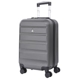 Aerolite (55x35x25cm) Hard Shell Carry On Hand Cabin Luggage Suitcase with 4 Wheels and Built - in TSA Combination Lock, Max Size for Air Europa, Air France, Alitalia, KLM & Transavia - Aerolite UK