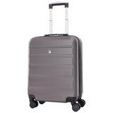 Aerolite (55x40x20cm) Ryanair Maximum Allowance (Priority) 40L Lightweight Hard Shell Carry On Cabin Suitcase with 4 Wheels - Also Approved for easyJet Plus, British Airways, Charcoal - Aerolite UK
