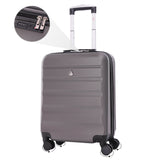 Aerolite (55x40x20cm) Ryanair Maximum Allowance (Priority) 40L Lightweight Hard Shell Carry On Cabin Suitcase with 4 Wheels - Also Approved for easyJet Plus, British Airways, Charcoal