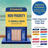 Aerolite 40x20x25cm Ryanair Approved Cabin Bag – Lightweight 2-Wheel Hard Shell Underseat Luggage with TSA Lock – Eco-Friendly Interior – Beige