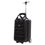 Aerolite Ryanair Approved Cabin Bag 40x20x25cm– Lightweight 2-Wheel Hard Shell Underseat Trolley with TSA Lock – Eco-Friendly Interior – Black