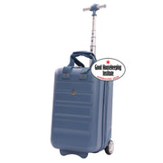 Aerolite Ryanair Approved Cabin Bag 40x20x25cm – Lightweight 2-Wheel Hard Shell Underseat Trolley with TSA Lock – Eco-Friendly Interior – Blue