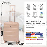 Aerolite Expandable 55x40x20cm to 55x40x23cm Ryanair Priority, Wizz Air Priority, Lufthansa Max Size Lightweight Hard Shell Carry On Hand Cabin Luggage Suitcase with 4 Wheels (BEIGE)