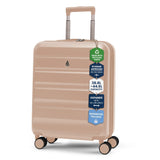 Aerolite Expandable 55x40x20cm to 55x40x23cm Ryanair Priority, Wizz Air Priority, Lufthansa Max Size Lightweight Hard Shell Carry On Hand Cabin Luggage Suitcase with 4 Wheels (BEIGE)
