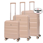 Aerolite 3-Piece Luggage Set – Lightweight Hard Shell Suitcases with 4 Dual Spinner Wheels & TSA Lock – Expandable Cabin (21”), Medium (24”), Large (28”) – Expandable Carry-On Case Included – Beige