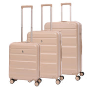 Aerolite 3-Piece Luggage Set – Lightweight Hard Shell Suitcases with 4 Dual Spinner Wheels & TSA Lock – Expandable Cabin (21”), Medium (24”), Large (28”) – Expandable Carry-On Case Included – Beige