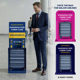 Aerolite Expandable 55x40x20cm to 55x40x23cm Ryanair Priority, Wizz Air Priority, Lufthansa Max Size Lightweight Hard Shell Carry On Hand Cabin Luggage Suitcase with 4 Wheels (BLUE)