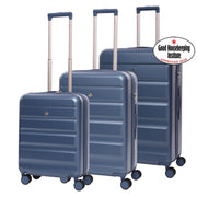 Aerolite 3-Piece Luggage Set – Lightweight Hard Shell Suitcases with 4 Dual Spinner Wheels & TSA Lock – Expandable Cabin (21”), Medium (24”), Large (28”) – Expandable Carry-On Case Included – Blue