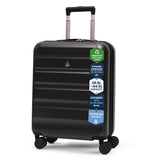 Aerolite Expandable 55x40x20cm to 55x40x23cm Ryanair Priority, Wizz Air Priority, Lufthansa Max Size Lightweight Hard Shell Carry On Hand Cabin Luggage Suitcase with 4 Wheels (BLACK)