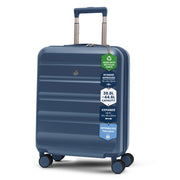 Aerolite Expandable 55x40x20cm to 55x40x23cm Ryanair Priority, Wizz Air Priority, Lufthansa Max Size Lightweight Hard Shell Carry On Hand Cabin Luggage Suitcase with 4 Wheels (BLUE)