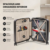 Aerolite Expandable 55x40x20cm to 55x40x23cm Ryanair Priority, Wizz Air Priority, Lufthansa Max Size Lightweight Hard Shell Carry On Hand Cabin Luggage Suitcase with 4 Wheels (CHARCOAL)