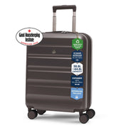 Aerolite Expandable 55x40x20cm to 55x40x23cm Ryanair Priority, Wizz Air Priority, Lufthansa Max Size Lightweight Hard Shell Carry On Hand Cabin Luggage Suitcase with 4 Wheels (CHARCOAL)