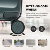 Aerolite Expandable 55x40x20cm to 55x40x23cm Ryanair Priority, Wizz Air Priority, Lufthansa Max Size Lightweight Hard Shell Carry On Hand Cabin Luggage Suitcase with 4 Wheels (FOREST GREEN)