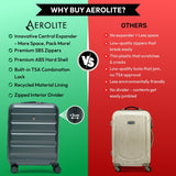 Aerolite Expandable 55x40x20cm to 55x40x23cm Ryanair Priority, Wizz Air Priority, Lufthansa Max Size Lightweight Hard Shell Carry On Hand Cabin Luggage Suitcase with 4 Wheels (FOREST GREEN)