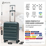Aerolite Expandable 55x40x20cm to 55x40x23cm Ryanair Priority, Wizz Air Priority, Lufthansa Max Size Lightweight Hard Shell Carry On Hand Cabin Luggage Suitcase with 4 Wheels (FOREST GREEN)