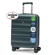 Aerolite Expandable 55x40x20cm to 55x40x23cm Ryanair Priority, Wizz Air Priority, Lufthansa Max Size Lightweight Hard Shell Carry On Hand Cabin Luggage Suitcase with 4 Wheels (FOREST GREEN)