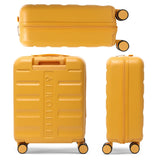 Aerolite Expandable 55x40x20cm to 55x40x23cm Ryanair Priority, Wizz Air Priority, Lufthansa Max Size Lightweight Hard Shell Carry On Hand Cabin Luggage Suitcase with 4 Wheels (MANGO)