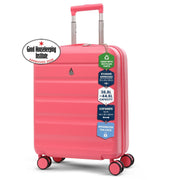 Aerolite Expandable 55x40x20cm to 55x40x23cm Ryanair Priority, Wizz Air Priority, Lufthansa Max Size Lightweight Hard Shell Carry On Hand Cabin Luggage Suitcase with 4 Wheels (PINK)