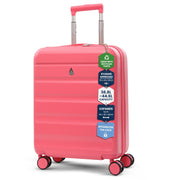 Aerolite Expandable 55x40x20cm to 55x40x23cm Ryanair Priority, Wizz Air Priority, Lufthansa Max Size Lightweight Hard Shell Carry On Hand Cabin Luggage Suitcase with 4 Wheels (PINK)