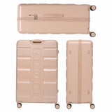 Aerolite Extra Large XL 32" 144L Lightweight ABS Hard Shell Suitcase, 4 Dual Wheel Spinner, TSA Lock, Heavy-Duty Check-In Travel Luggage - Beige