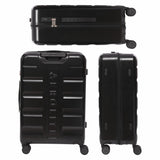 Aerolite 24” Medium 67L ABS Check-In Suitcase – Lightweight Hard Shell Luggage with 4 Spinner Wheels, TSA Lock & Organised Interior – Black
