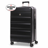 Aerolite Large 28" 100L Lightweight ABS Hard Shell Suitcase, 4 Dual Wheel Spinner, TSA Lock, Durable Check-In Hold Luggage - Black