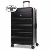 Aerolite Extra Large XL 32" 144L Lightweight ABS-polycarbonate Hard Shell Suitcase, 4 Dual Wheel Spinner, TSA Lock, Heavy-Duty Check-In Travel Luggage - Black